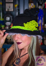 Load image into Gallery viewer, Black Cottage Witch Hat
