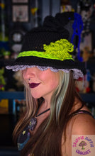 Load image into Gallery viewer, Black Cottage Witch Hat
