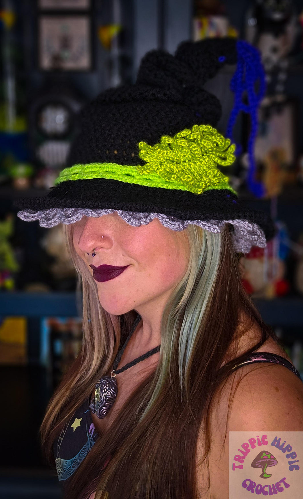 Black Cottage Witch Hat