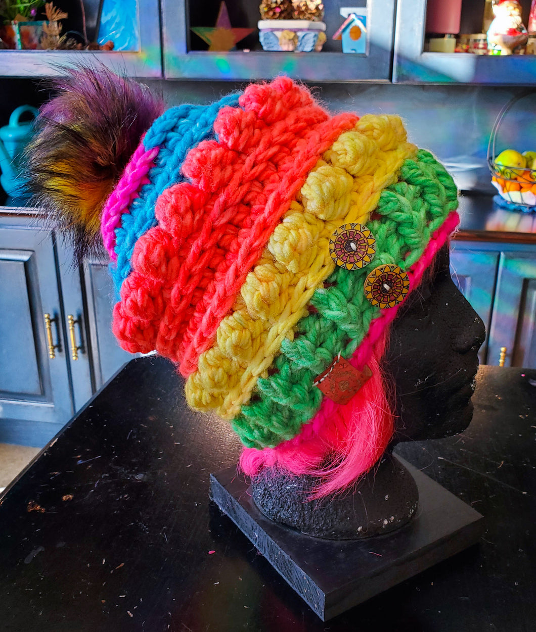 Neon Bumpy Beanie