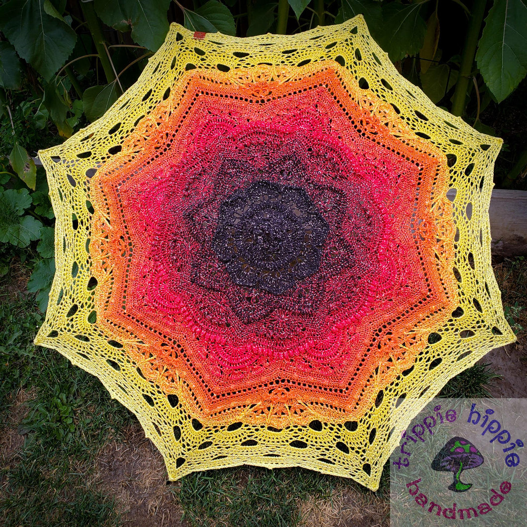 Sunflower mandala madness Parasol