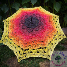 Load image into Gallery viewer, Sunflower mandala madness Parasol
