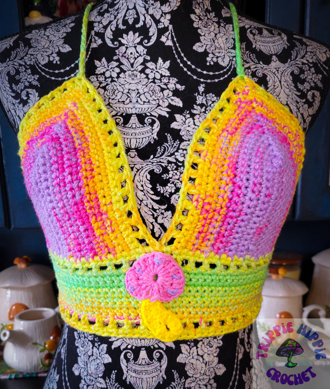 Neon Mushroom Lily Top