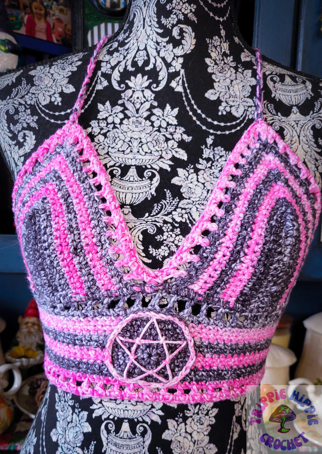 Pink Pentagram Lily Top