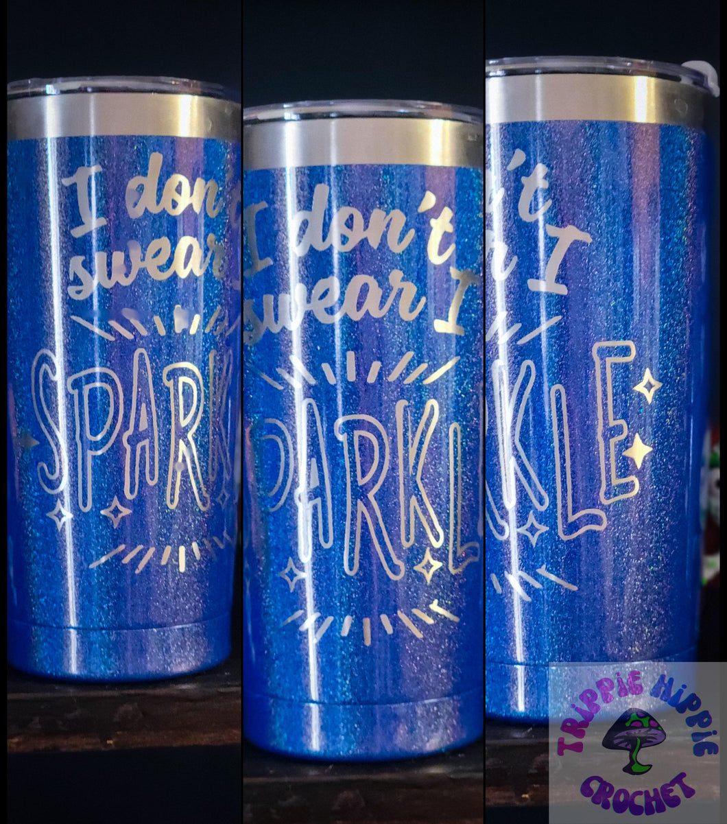 Blue Glitter 20oz Tumblers